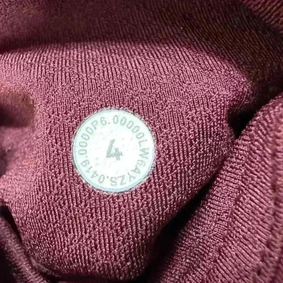 Lululemon Wunder Under High-Rise Crop 21" *Mesh Garnet Sz 4 Excellent Condition - Picture 6 of 12